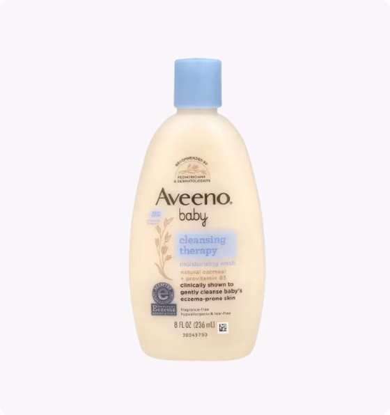 Aveeno, Baby, увлажняющее средство для умывания Cleansing Therapy, без запаха, 236 мл