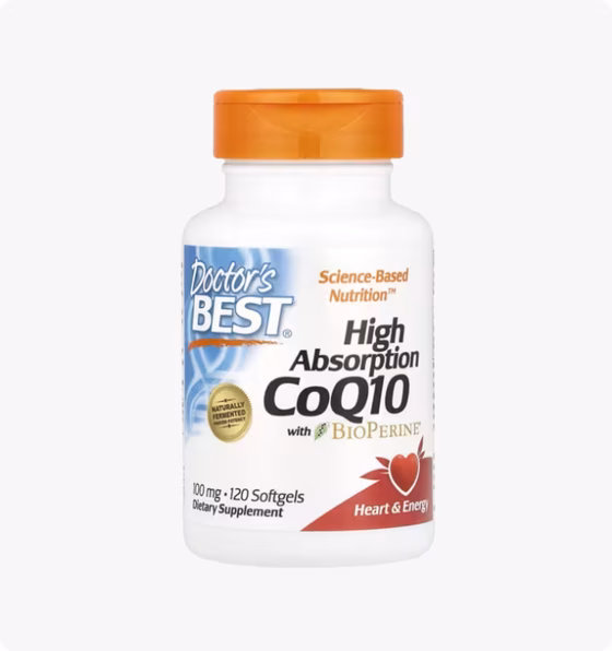 Doctor's Best, коэнзим Q10 с высокой степенью всасывания с BioPerine, 100 мг, 120 капсул
