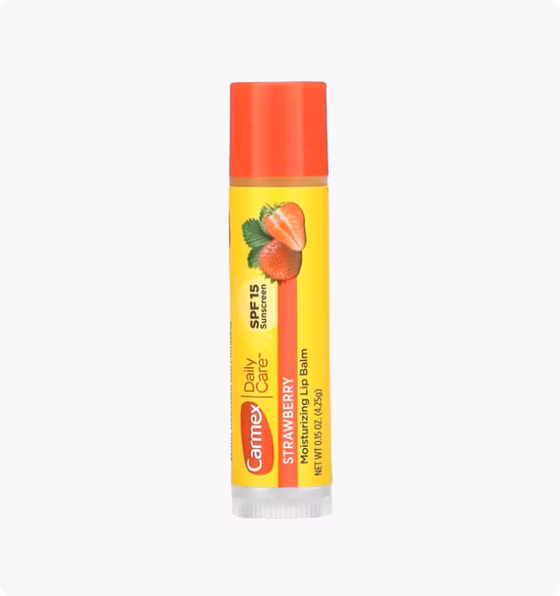 Carmex, Daily Care, увлажняющий бальзам для губ, клубника, SPF 15, 4,25 г (0,15 унции)