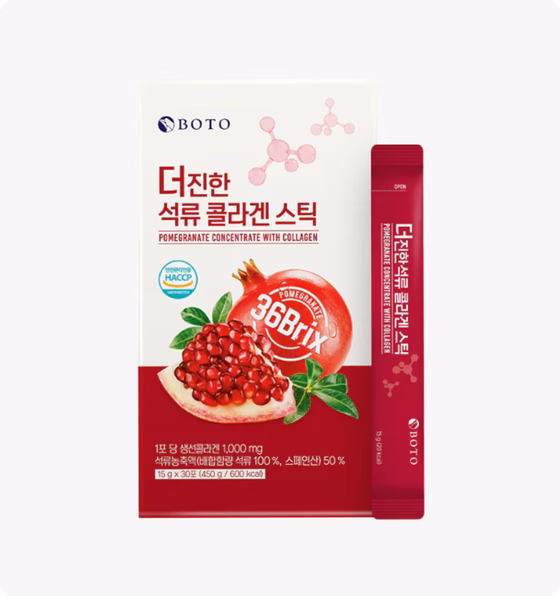 BOTO, Thick pomegranate collagen stick, 15g30p