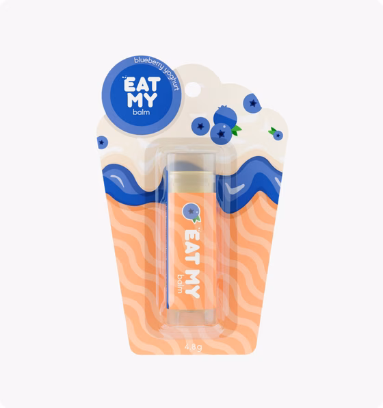 Eat My, Бальзам для губ "Йогурт с голубикой", 4,8 г