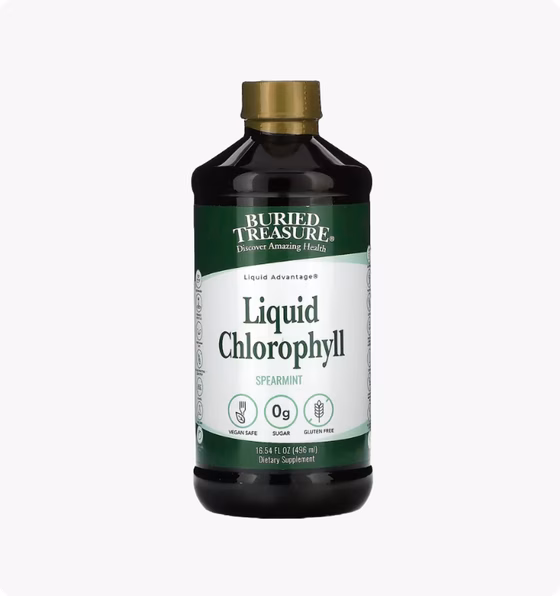 Buried Treasure, Жидкий хлорофилл, мята, 496 мл