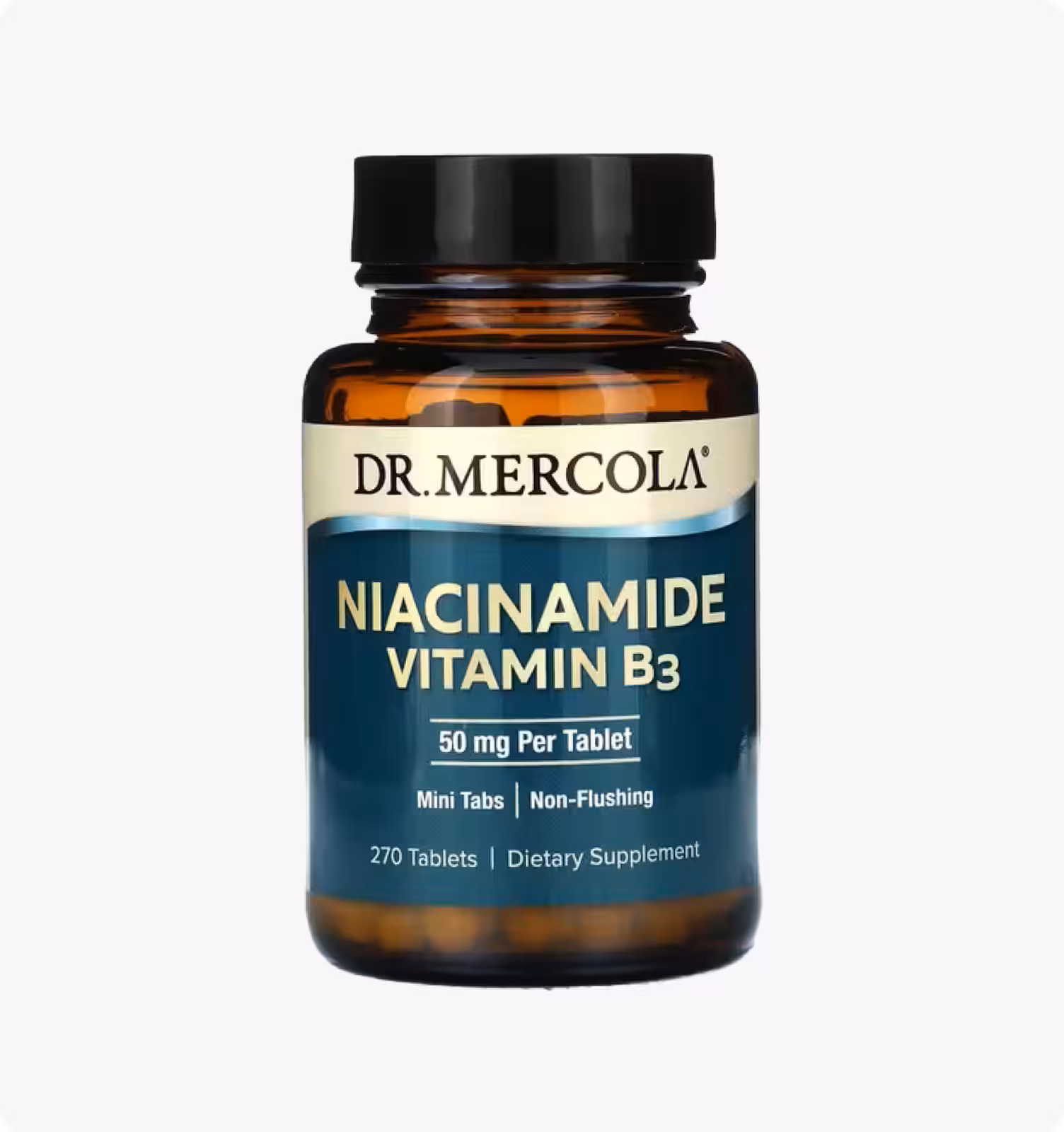 Dr. Mercola, Никотинамид, витамин B3, 50 мг, 270 таблеток