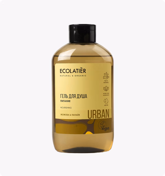 Ecolatier, Гель для душа "Питание жожоба & папайя", 600 мл