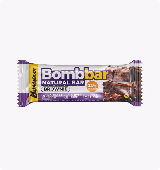 BOMBBAR, Natural Bar, Брауни, 60 г
