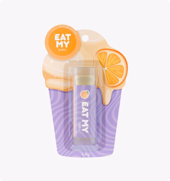 Eat My, Бальзам для губ "Апельсиновый сорбет", 4,8 г