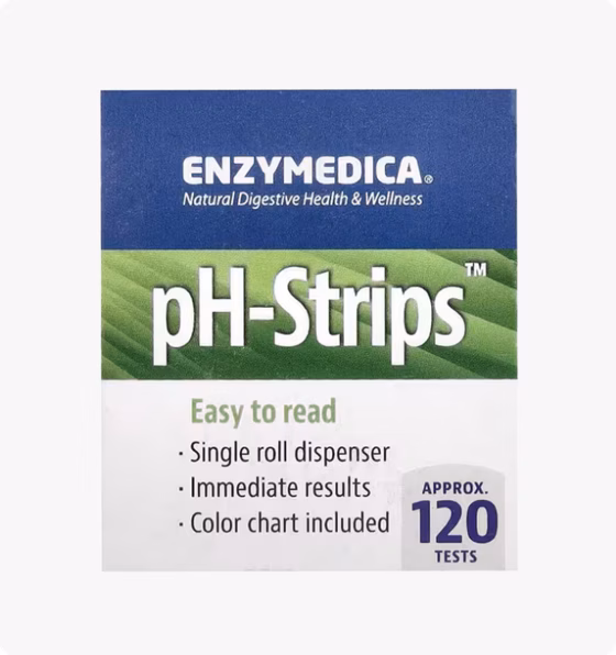 Enzymedica, тест-полоски для определения уровня pH, 16-футовая катушка