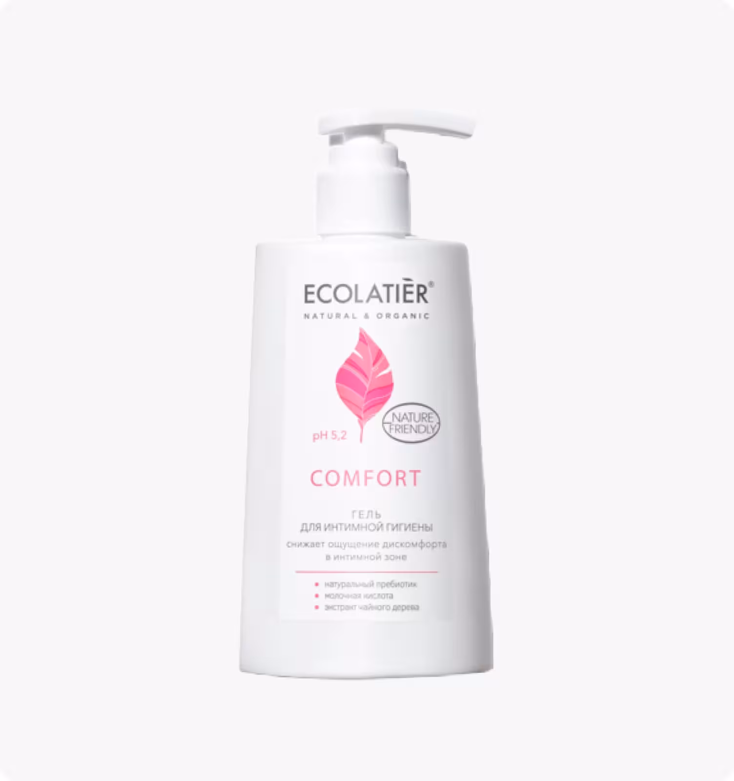 Ecolatier, Гель Для Интимной Гигиены Comfort С Молочной Кислотой И Пробиотиком, 250 Мл