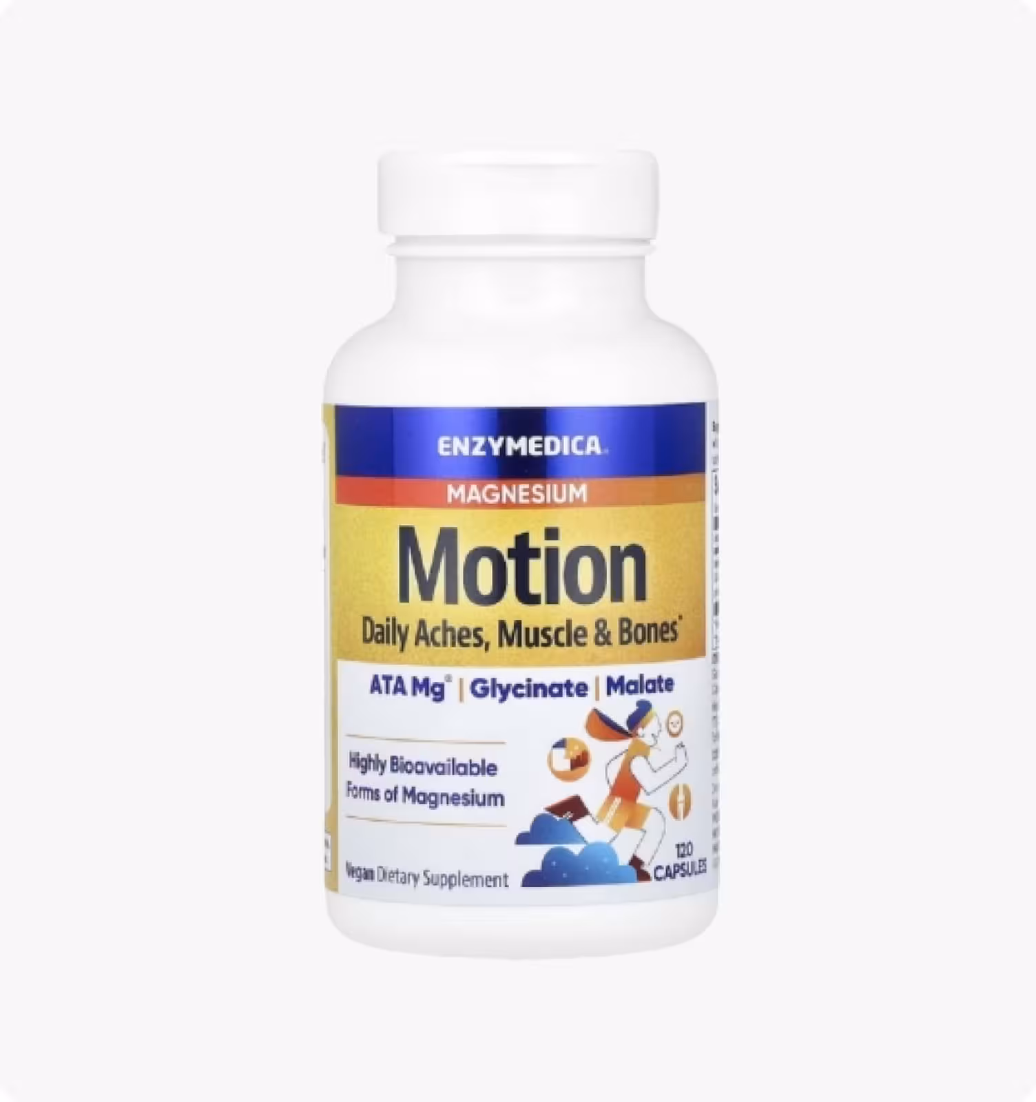 Enzymedica ,Magnesium motion (магний, глицин) 60 растительных капсул