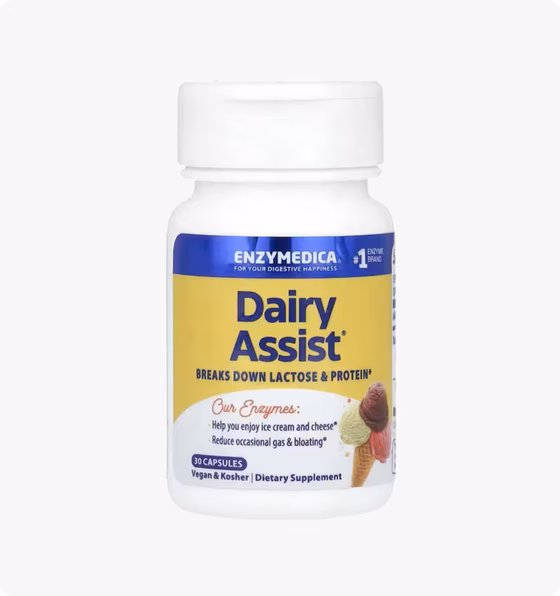 Enzymedica, DairyAssist, 30 капсул