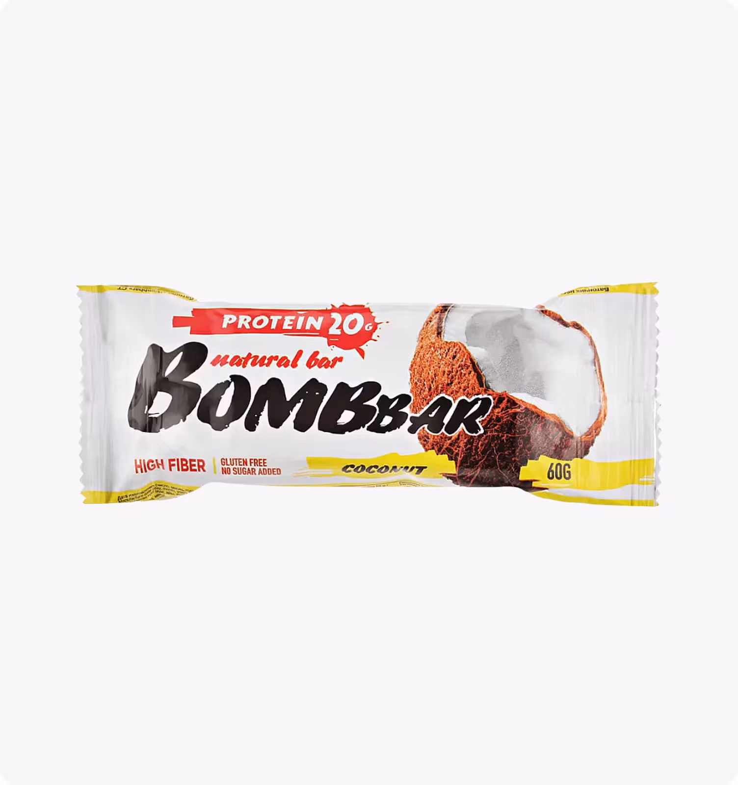BOMBBAR, Protein, Батончик неглазированный, Кокос, 60 гр.