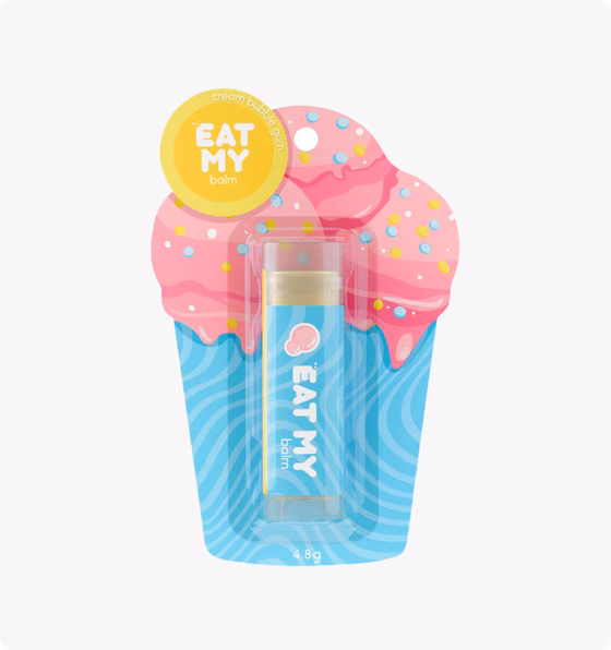 Eat My, Бальзам для губ "Сливочный бабл гам", 4,8 г