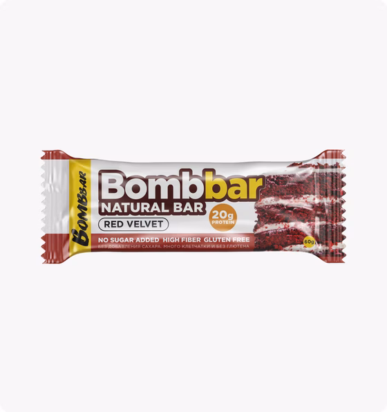 BOMBBAR, Natural Bar, Красный Бархат, 60 г