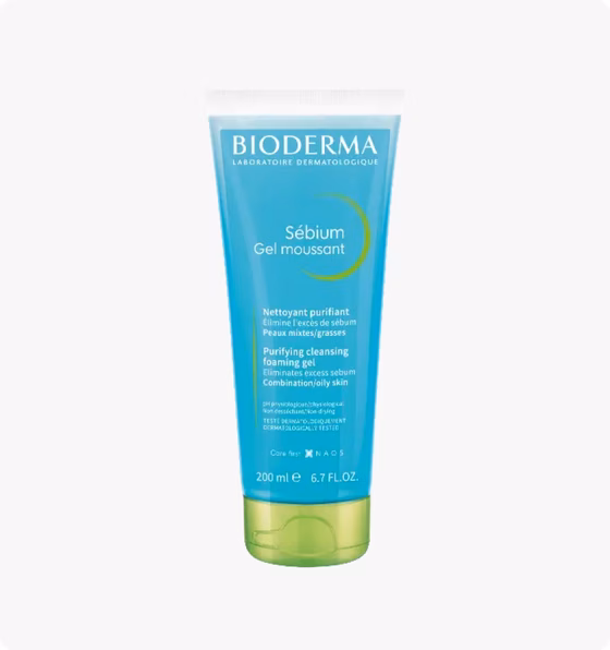 BIODERMA, Sebium Gel Moussant, Гель очищающий (туба), 200 мл