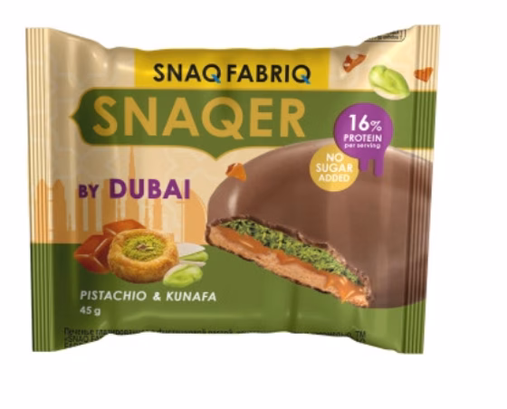 SNAQ FABRIQ, Snaqer, Печенье "Фисташковая паста, кунафа и карамель", 45г