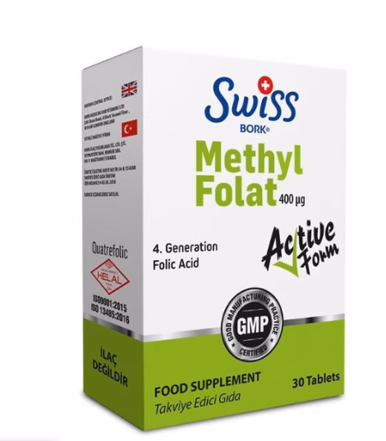 SWISS BORK, Methly Folate 400 мкг 30 таблеток