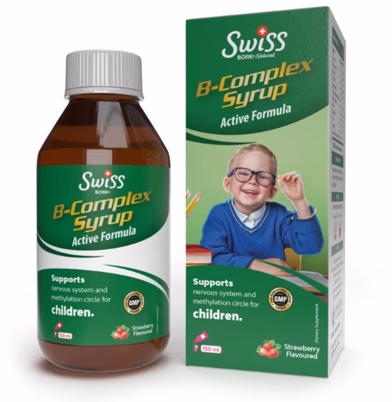 SWISS BORK, Комплекс витаминов группы В для детей, 150 мл