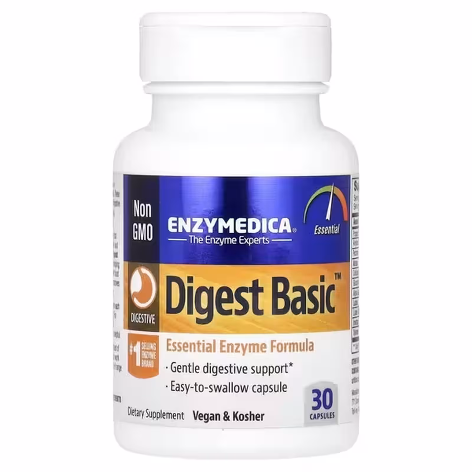 СЦ 20% Enzymedica, Digest Basic, формула основных ферментов, 30 капсул