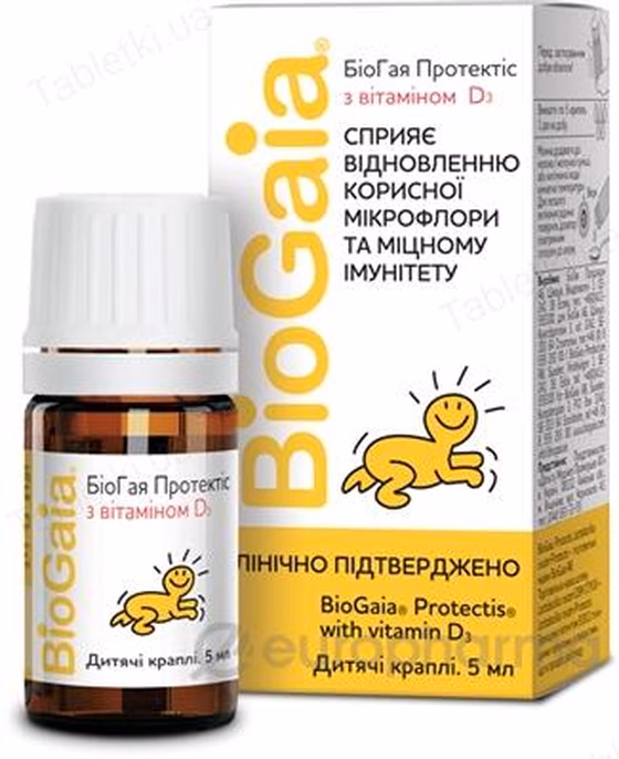 BioGaia, пробиотик дет масл капли с вит D3, 5мл