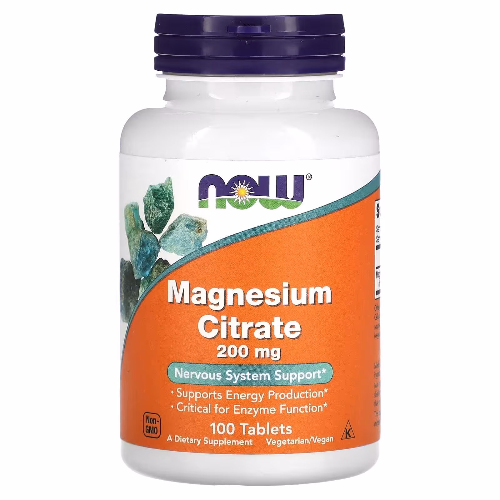 NOW Foods, Цитрат магния, 200 мг, 100 таблеток