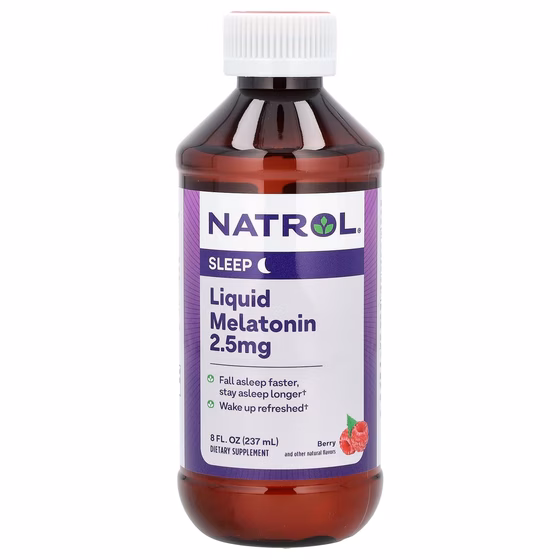 Natrol, Melatonin Liquid, Жидкий мелатонин, 237 мл