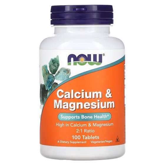 NOW Foods, Кальций и магний, 100 таблеток