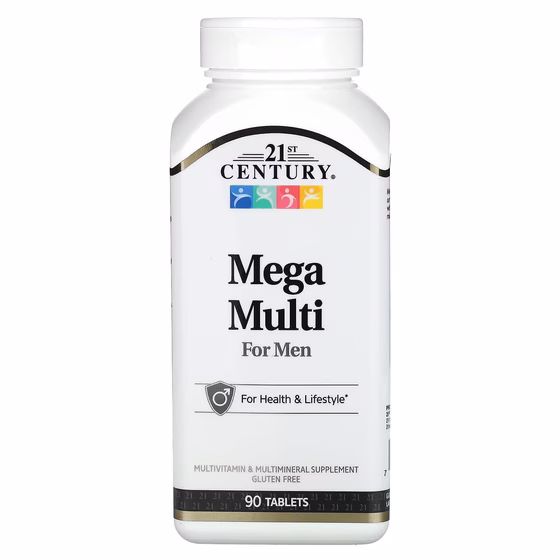 21st Century, Mega Multi for Men, Multivitamin & Multimineral, 90 Tablets