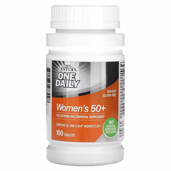 21st Century, One Daily, Мультивитамины и мультиминералы для женщин старше 50 лет, 100 таблеток