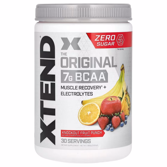 XTEND Original, BCAA Powder, Knockout Fruit Punch, 30 Servings, 441g