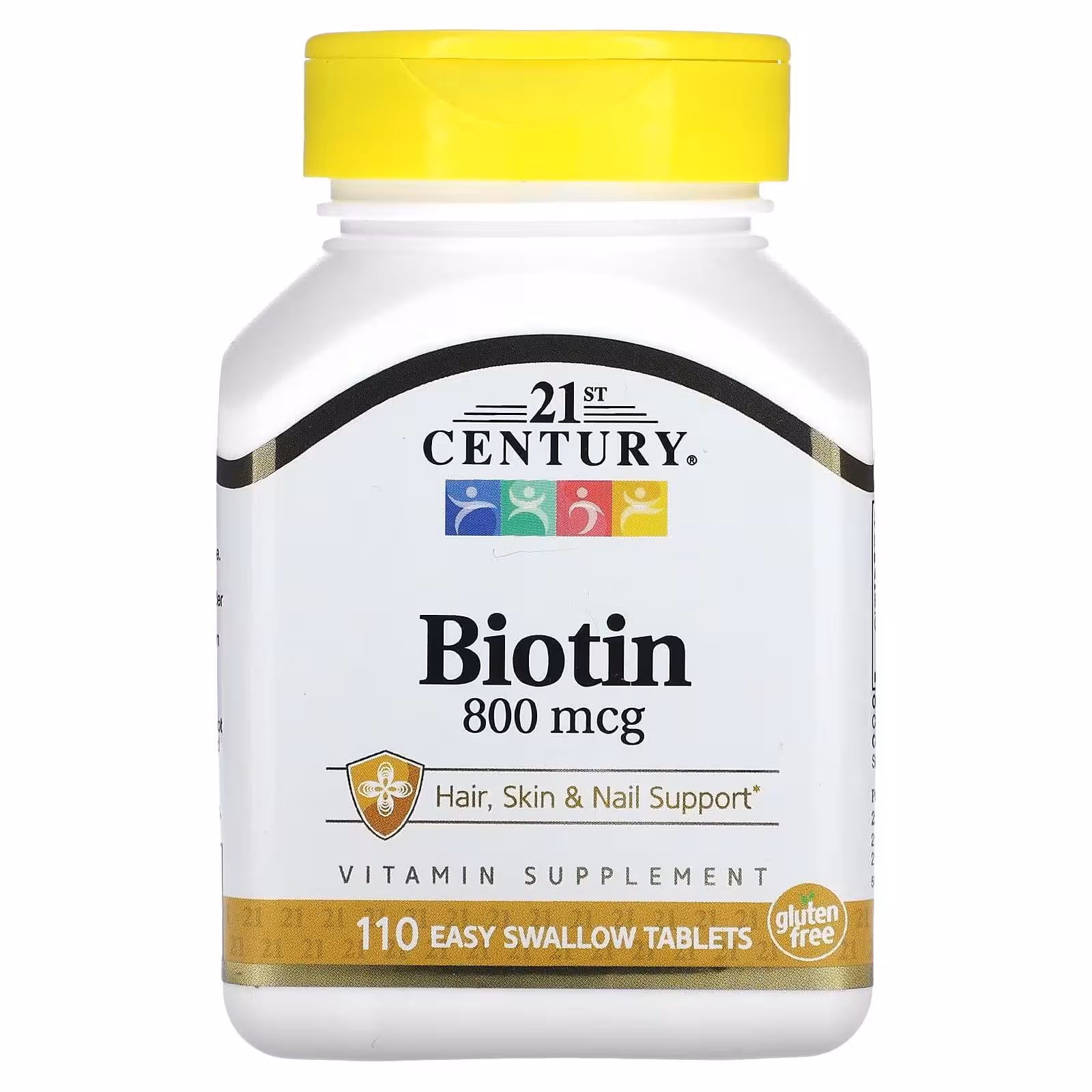 21st Century, Биотин, 800 мкг, 110 таблеток, которые легко глотать