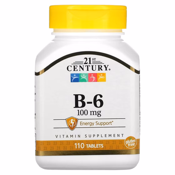 21st Century, В6, 100 мг, 110 таблеток