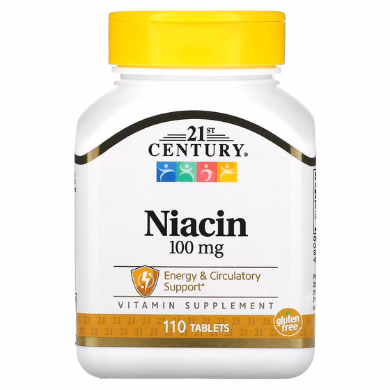 21st Century, Ниацин, 100 мг, 110 таблеток