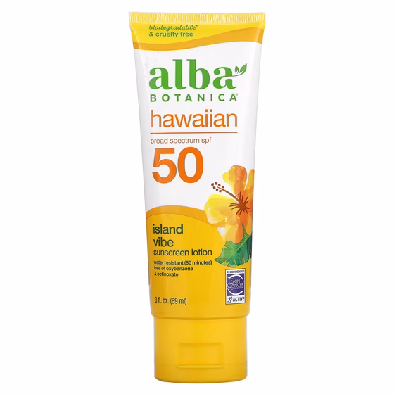 Alba Botanica, Натуральное гавайское солнцезащитное средство, SPF 45, 113 г (4 унции)