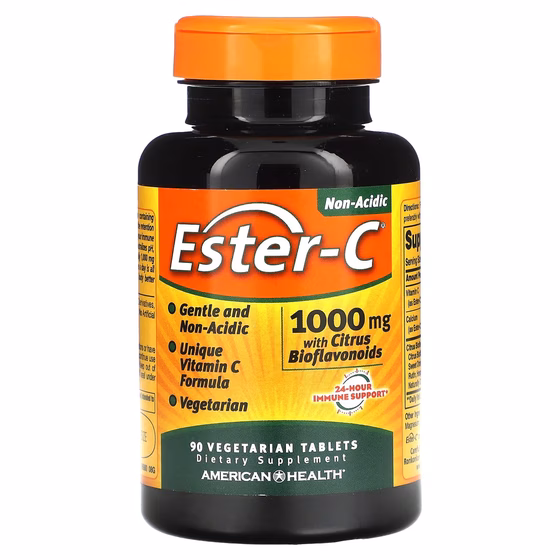 American Health, Ester-C, 1000 мг, 90 вегетарианских таблеток
