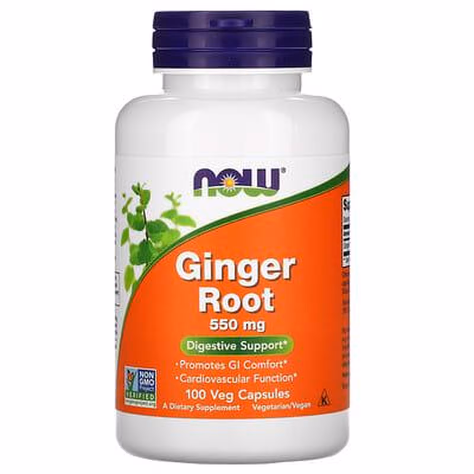 NOW Foods, корень имбиря, 550 мг, 100 растительных капсул