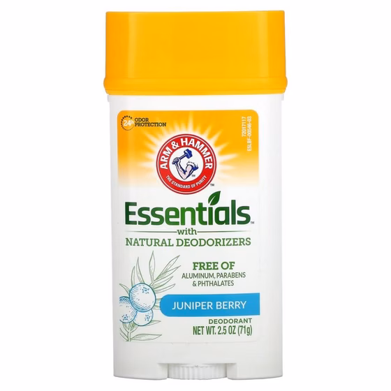 Arm & Hammer, Essentials, дезодорант с натуральными дезодорирующими компонентами, с ароматом можжеве