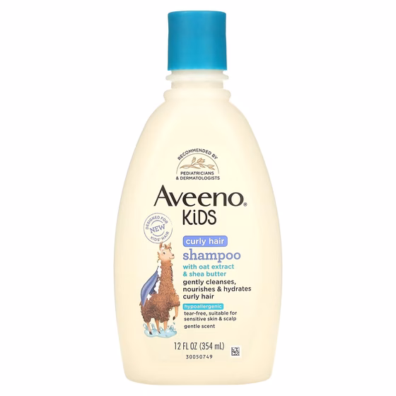 Aveeno, Для детей, шампунь для вьющихся волос с экстрактом овса и маслом ши, 354 мл (12 жидк. Унций)