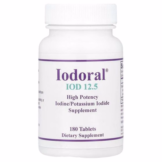 Optimox, Iodoral®, IOD 12.5, йод 12,5 мг, 180 таблеток
