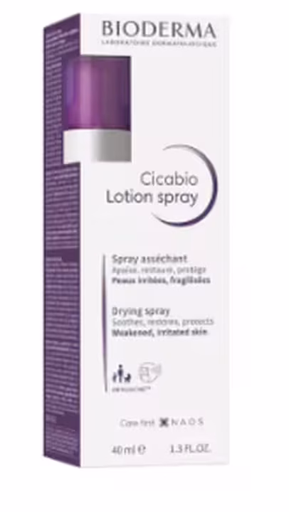 СЦ 40% BIODERMA, Cicabio Lotion spray, Спрей-лосьон для раздраженной и ослабленной кожи, 40ml