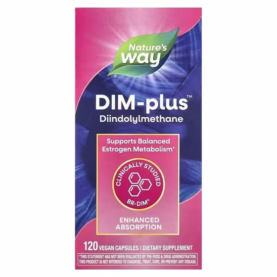 СЦ 20% Nature's Way, DIM-plus, метаболизм эстрогенов, 120 вегетарианских капсул