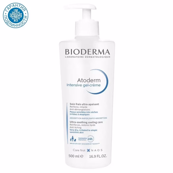 BIODERMA, Atoderm Intensive Body Gel Cream, Гель-крем интенсив, 500 мл