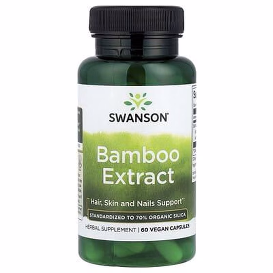 Swanson, Экстракт бамбука, 60 веганских капсул (300 мг на капсулу)