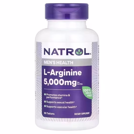 СЦ 20% Natrol, L-аргинин, 5000 мг, 90 таблеток