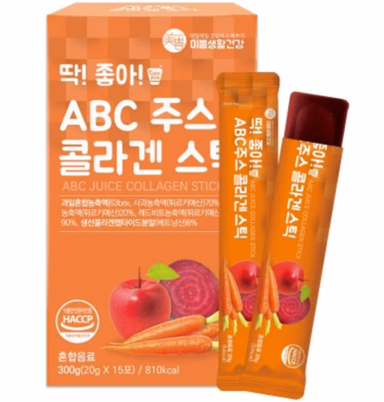 ШТУКА Mippeum Коллагеновое желе с яблочным, свекольным и морковным соками, 15 стиков