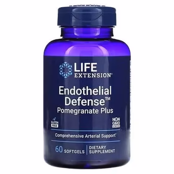 СЦ 20% Life Extension, эндотелиальная защита, экстракт граната Pomegranate Plus, 60 капсул