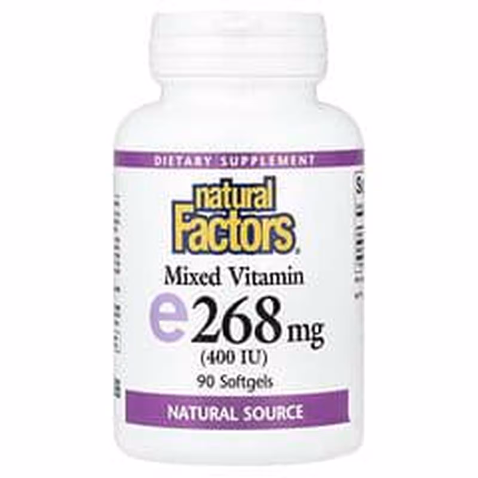Natural Factors комплекс E 400 МЕ, 90 капсул