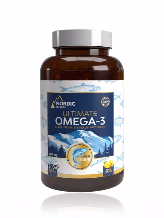 NORDIC BORK ULTIMATE, Омега-3, 200 капсул