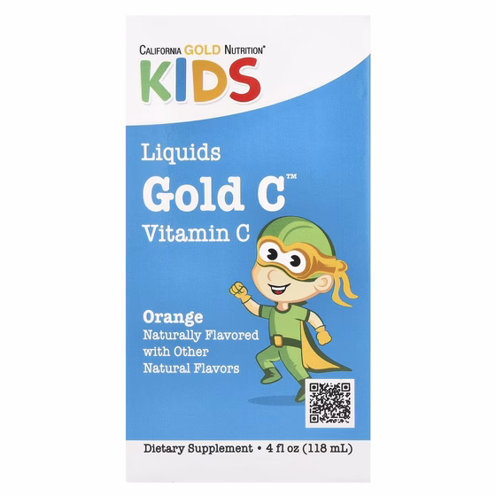 California Gold Nutrition, Gold C, витамин C в жидкой форме для детей, класса USP