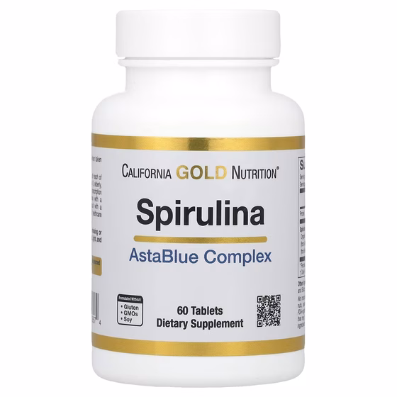 California Gold Nutrition, Spirulina AstaBlue, 60 таблеток