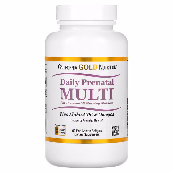 California Gold Nutrition, Пренатальный мультивитаминный комплекс для беременных и кормящих